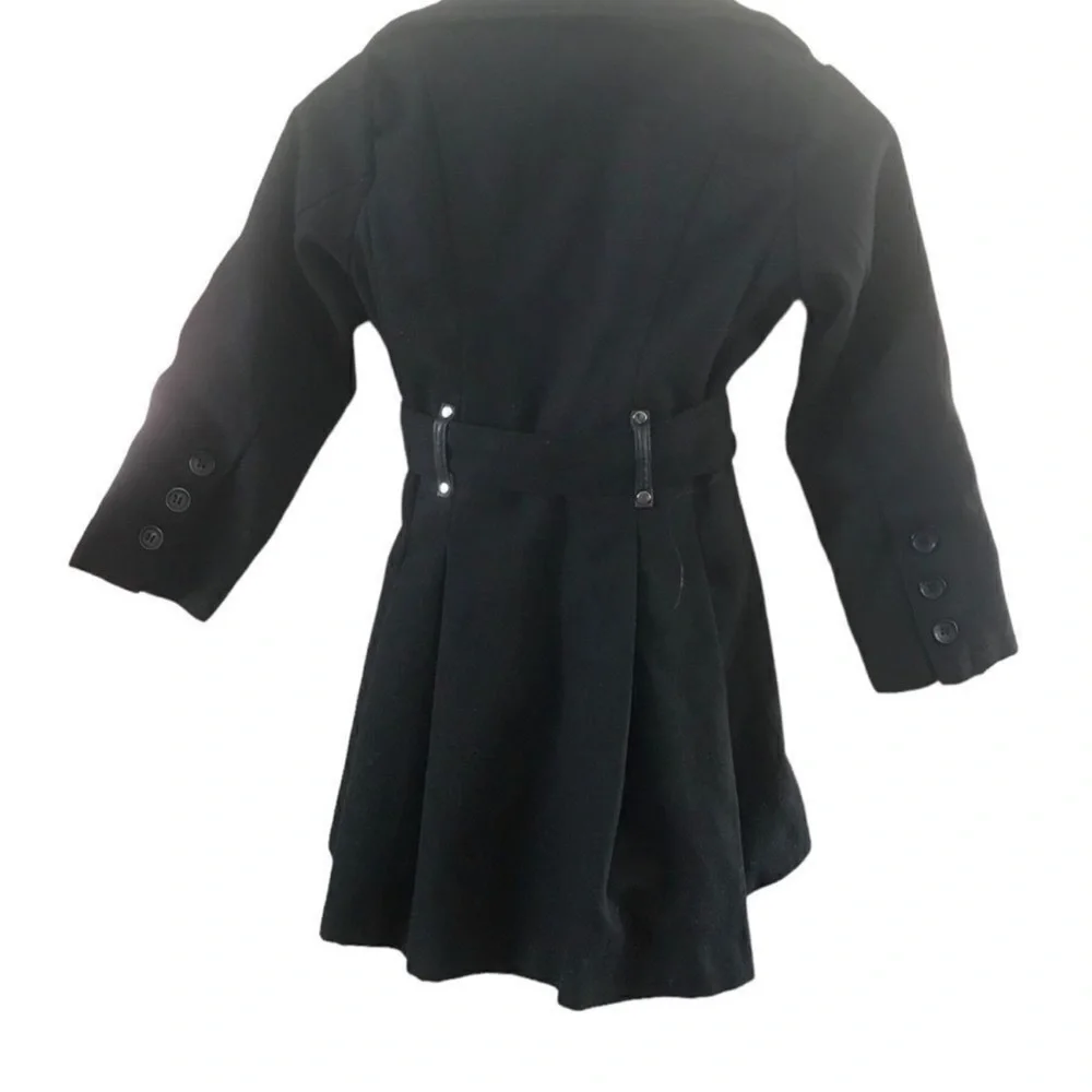 Yoki Classic Black Pea Coat for Kids
